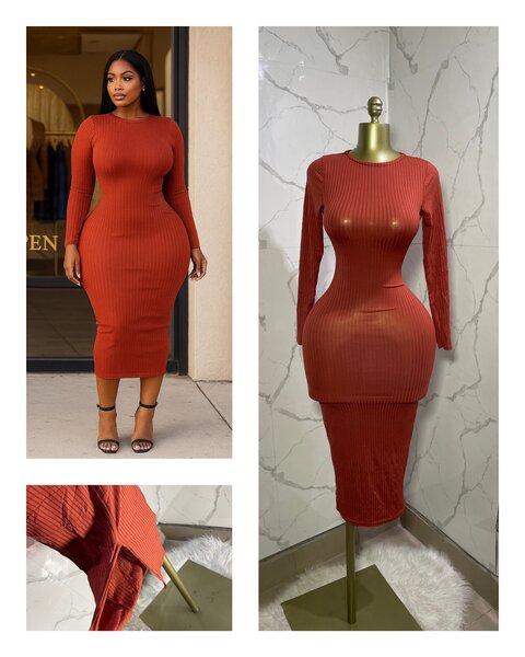 Robe moulante matière stretch