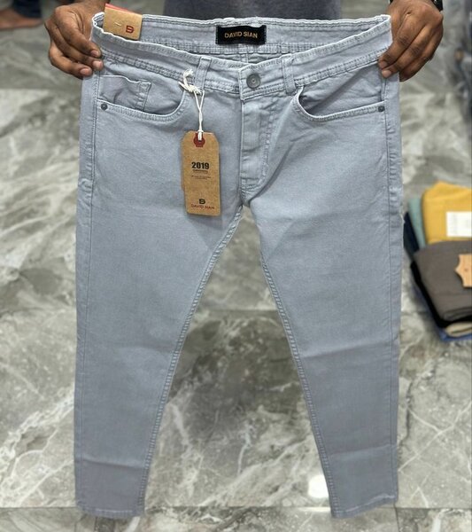 Pantalon slim gris pour homme