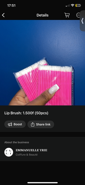 Pink Disposable Lip Brushes