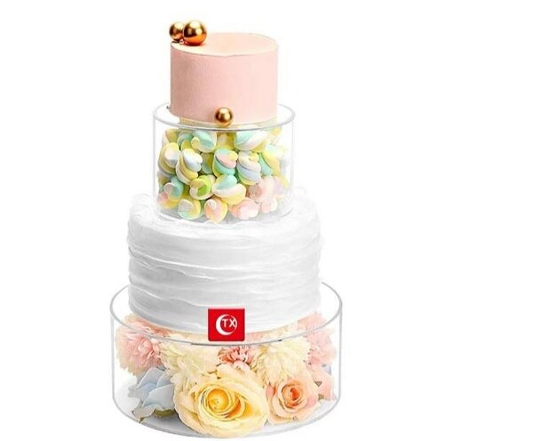 6 inches tall Transparent cake separators