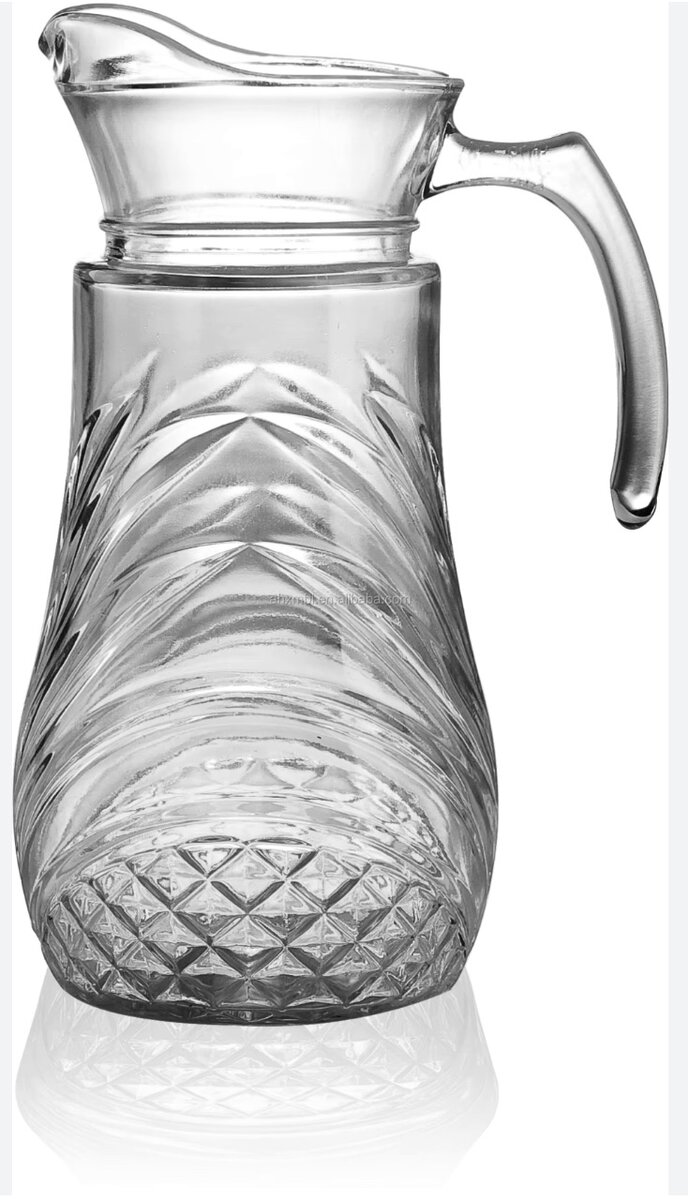 Carafe en verre élégante de 1,5L