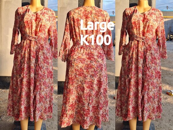 Beautiful and high-quality women's dress made of salaula silk