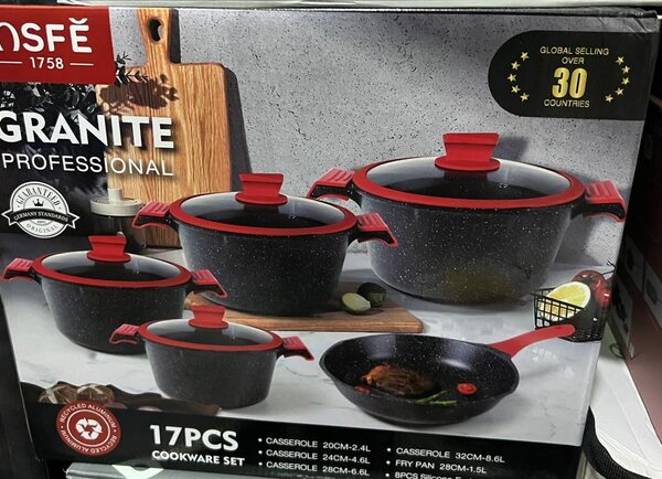 NFSE 10pcs professional Granite nonstick cookware