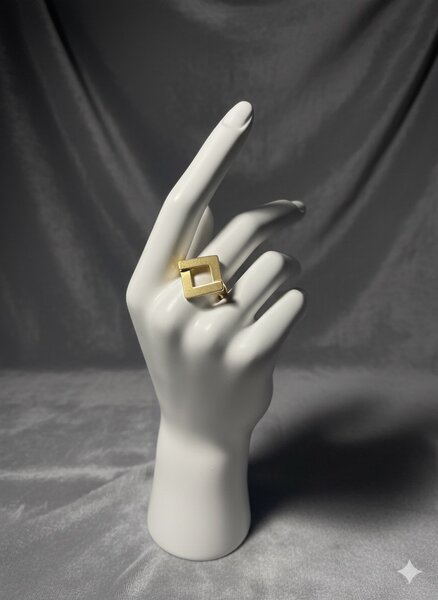 Bague géométrique en or