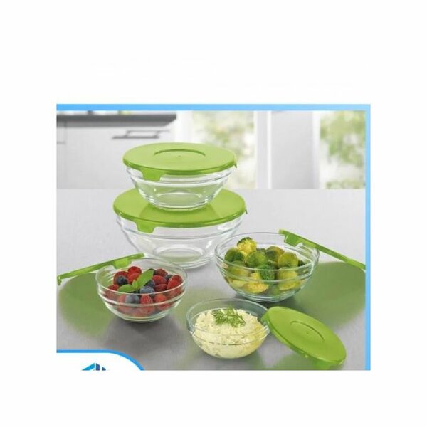 1 Ensemble De 5 Bols En Verre Solide De Rangement