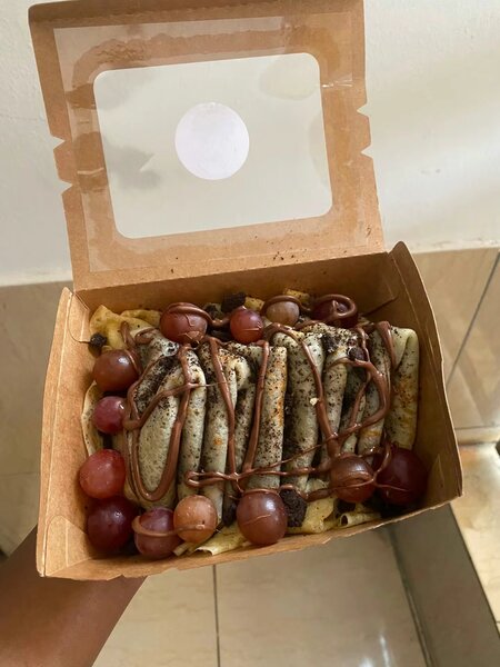 Crêpes au chocolat et raisin