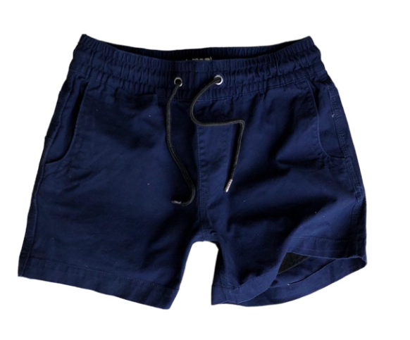 Classic Thrifted Denim Shorts Dark Blue