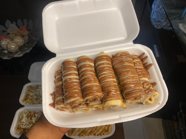 Crêpes roulées chocolatées