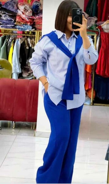 Ensemble Chemise et Pantalon Bleu