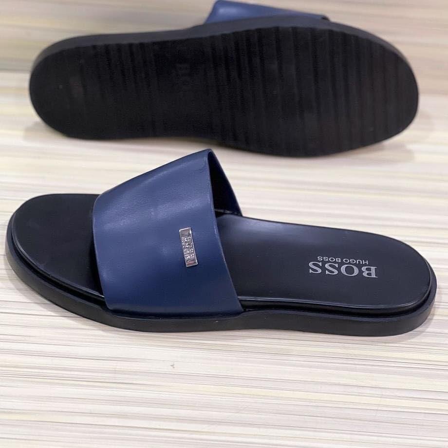 Claquettes en cuir pour hommes