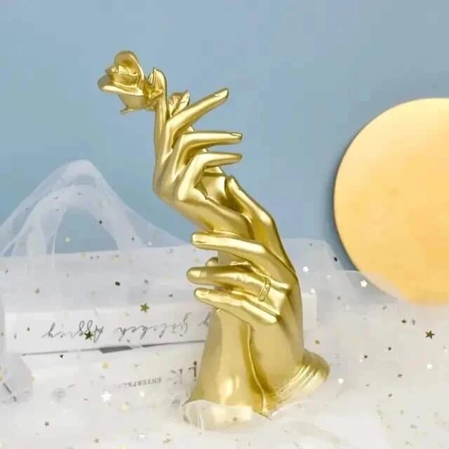 ROSE IN HAND FIGURINE ABSTRACT