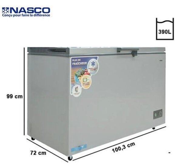 Congélateur bahut 390L Nasco
