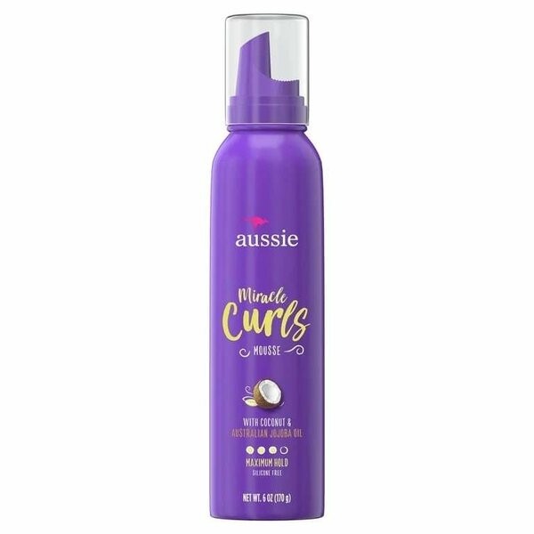 Aussie Miracle Curls Styling Mousse with Coconut & Jojoba Oi