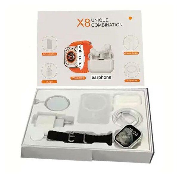 Montre intelligente X8 avec écouteurs