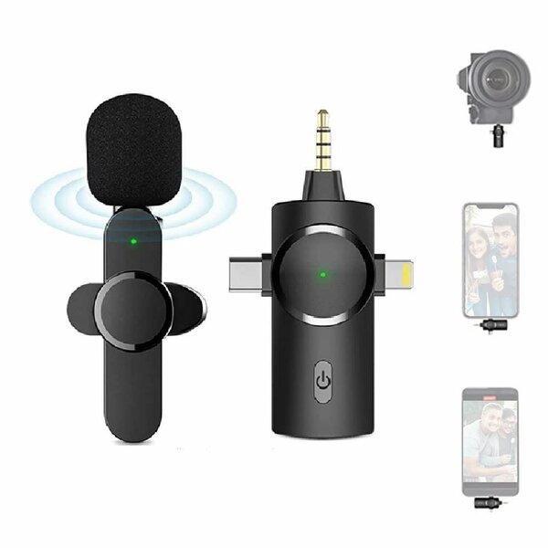 MULTI CONNECTOR DURABLE WIRELESS LAPEL MICROPHONE