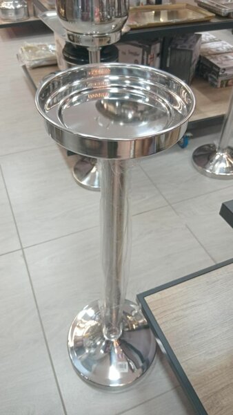 Cendrier sur pied en acier inoxydable