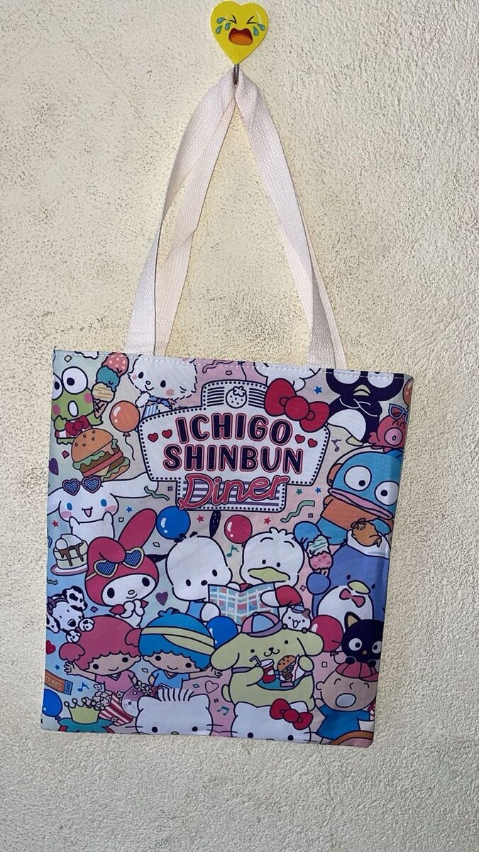 Sac cabas kawaii imprimé