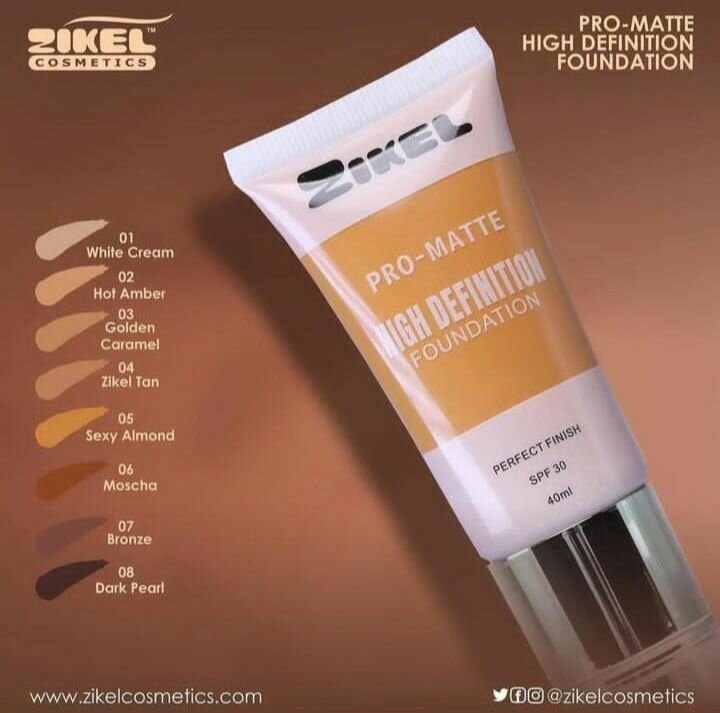 Zikel Pro Matte High Definition Foundation