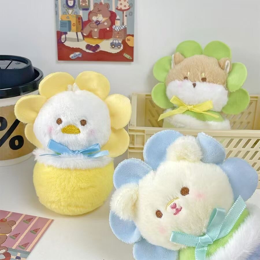 25cm Peluche plantée de fleurs