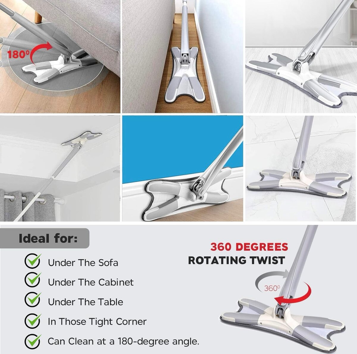 Serpillère mains libres : la balai serpillère en microfibre