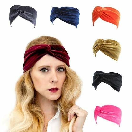 Multicolour head turbun  hair bands for girls