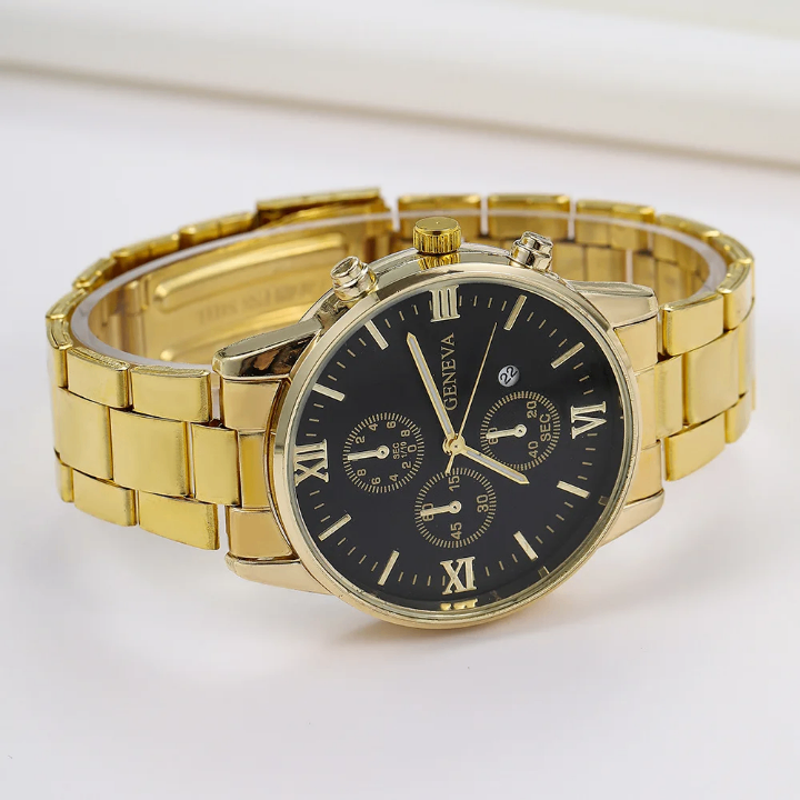 Montre Homme Dorée Élégante