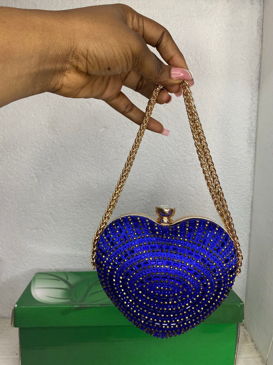 Sac cœur strass chic