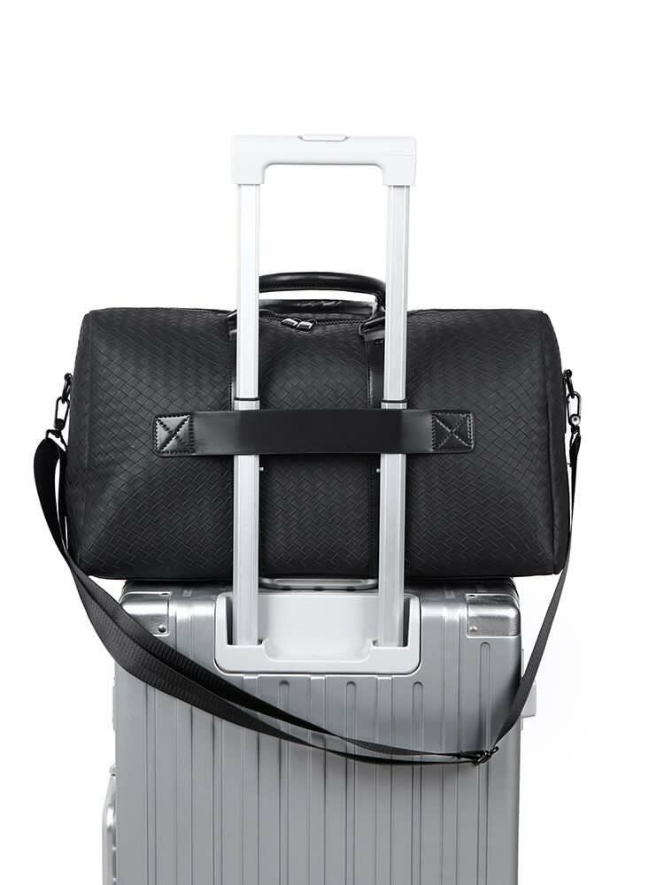 Sac de voyage en cuir tissé