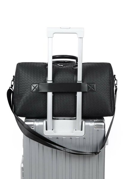 Sac de voyage en cuir tissé