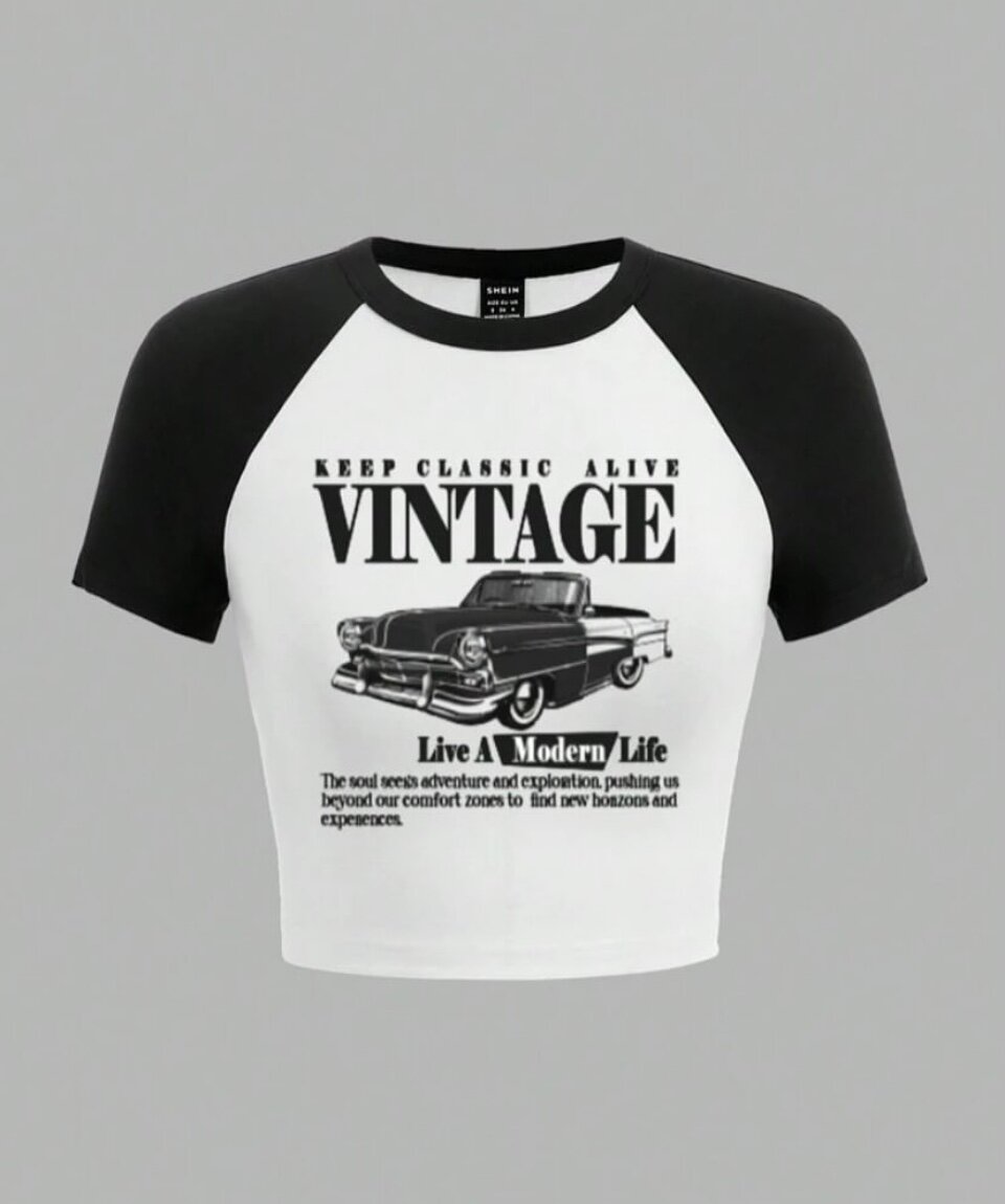 T-shirt courte tendance femme