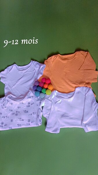 Lot de T-shirts Bébé 9-12 mois