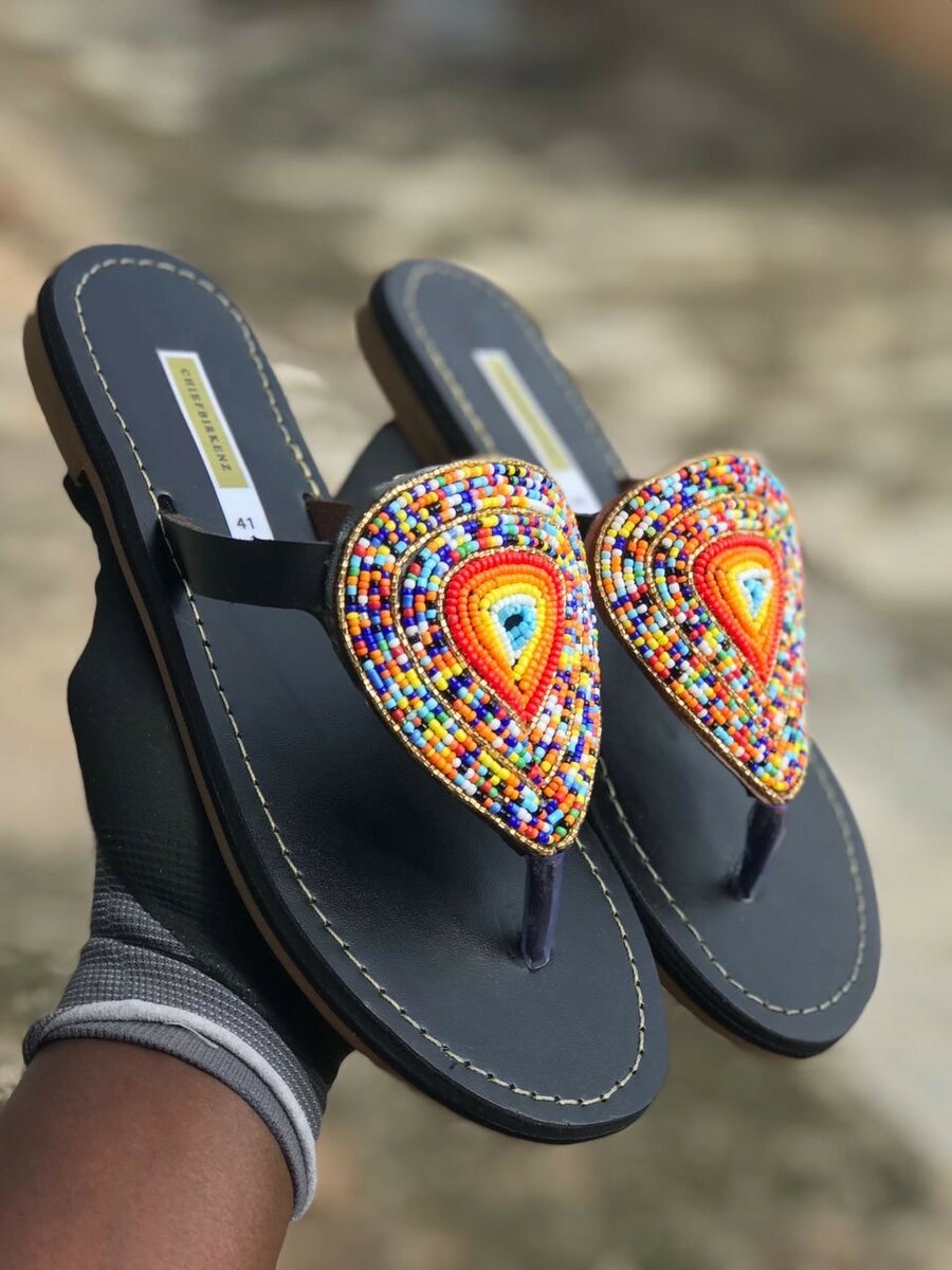 Beaded slippers