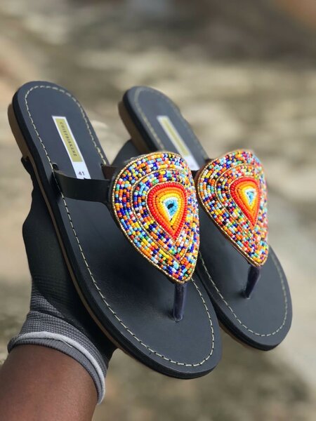Beaded slippers