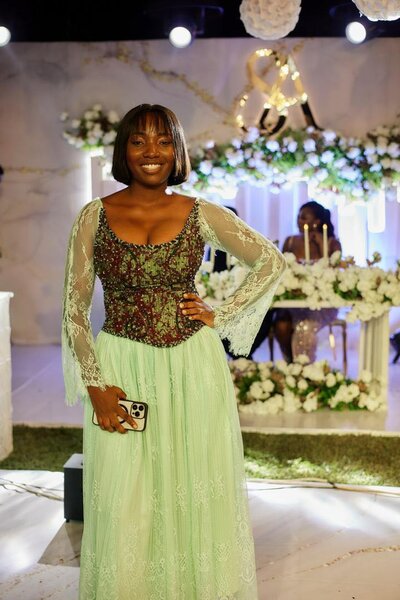 Abby Corseted beaded dress