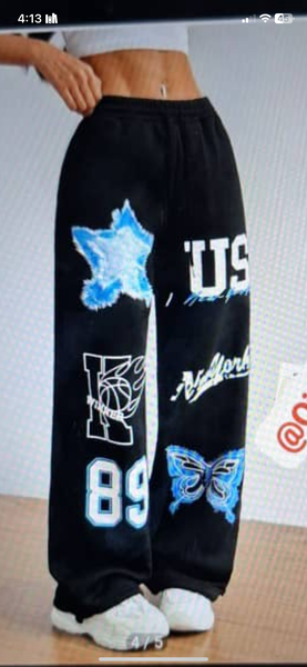 Pantalon streetwear noir femme