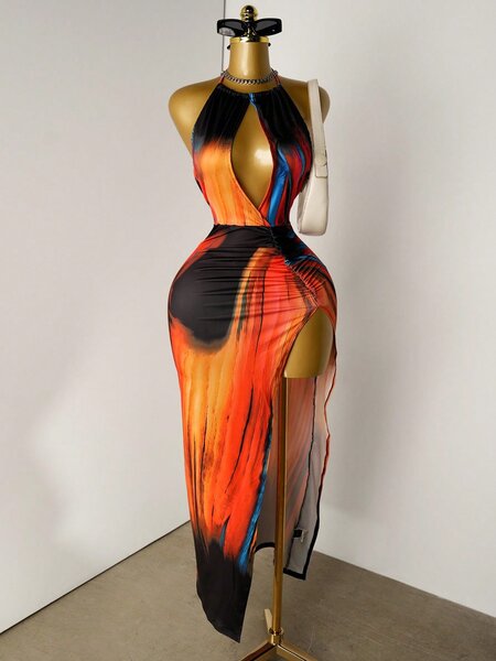 Robe chic à fente élégante