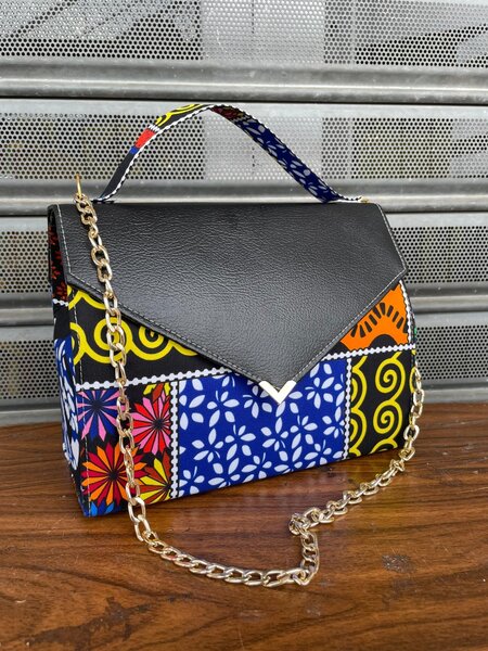 Sac à main patchwork coloré