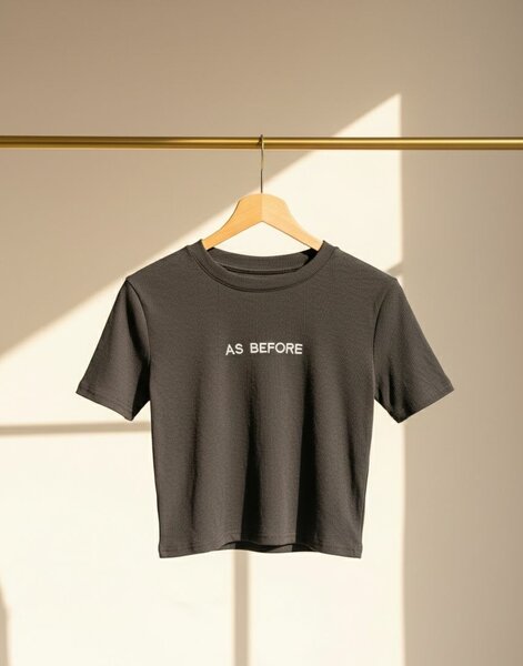 T-shirt noir "AS BEFORE"