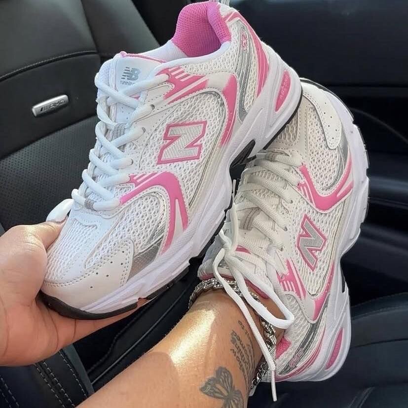 Baskets Femme Blanc et Rose