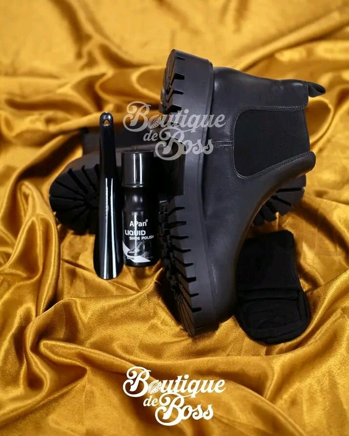 Bottes Chelsea en cuir noir