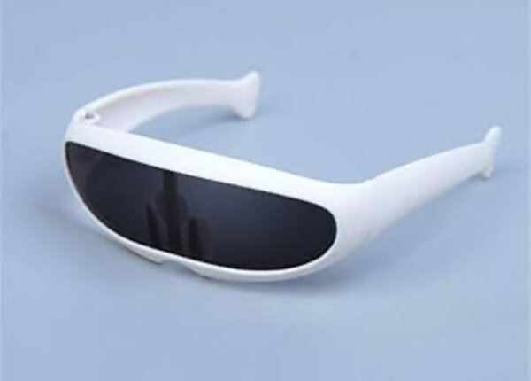 Lunettes de soleil futuristes blanches