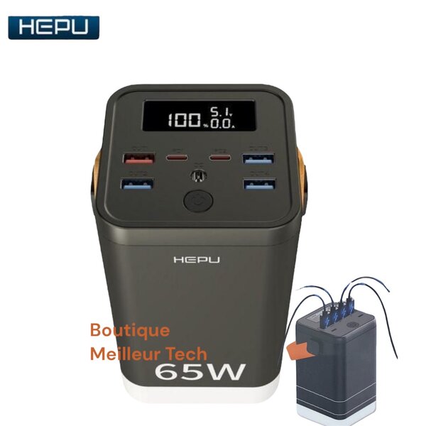 Power Bank HEPU 60000mAh 65W