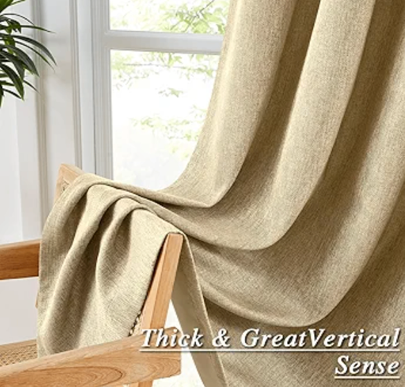Room Darkening Curtains for Bedroom, Living Room, Farmhouse