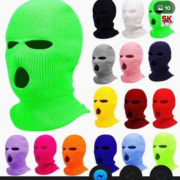 Cagoule tricotée colorée