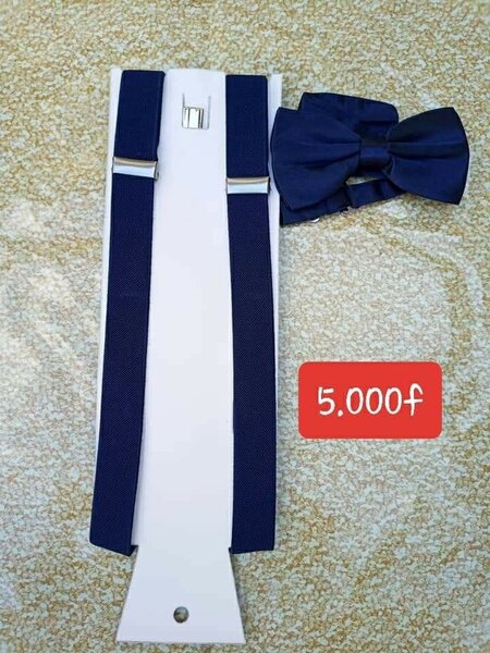 Bretelle+nœud papillon bleu foncé