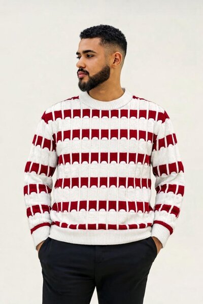 Pull rayé pour homme