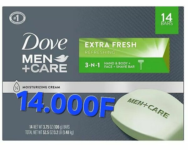 Dove Men+Care Savon Frais 3-en-1