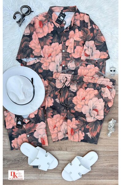 Ensemble d'été floral homme