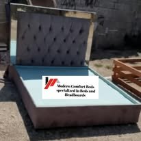 custom made bed with a high base