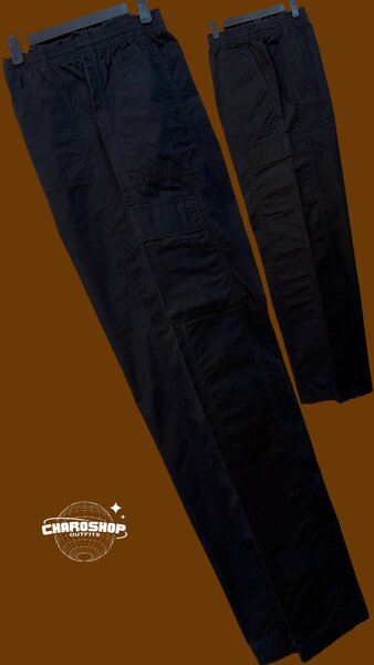 Pantalon cargo noir homme